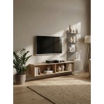 Σύνθετο Σαλονιού Norvex-Γκρι - Φυσικό 180.2x40x130