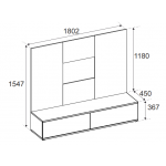 Σύνθετο Σαλονιού Vynex 180x45x155