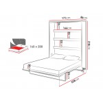 Κρεβάτι τοίχου Concept BC-Κασμίρ-160 x 200 191x46x217