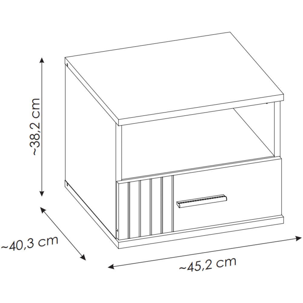 Κομοδίνο Xelvo 45x40x38