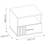 Κομοδίνο Xelvo 45x40x38
