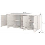 Μπουφές Halden-Μπεζ 220.5x41.5x87.9