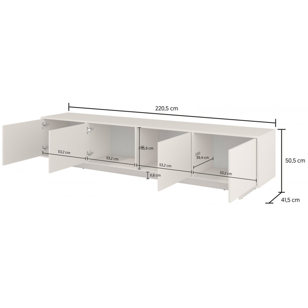Έπιπλο Τηλεόρασης Halden-Μπεζ 220.5x41.5x50.5