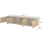 Έπιπλο Τηλεόρασης Halden-Φυσικό 220.5x41.5x50.5