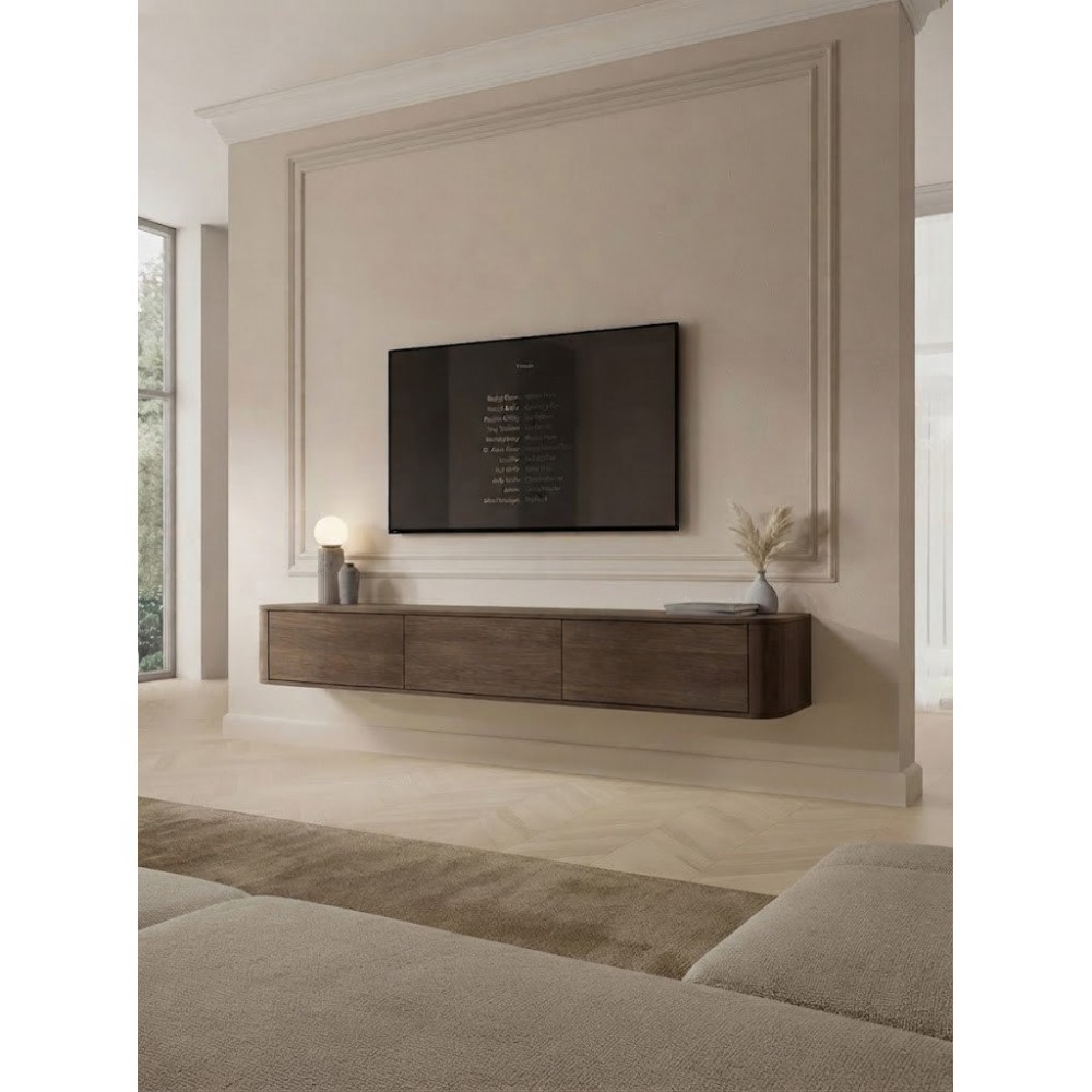 Έπιπλο Τηλεόρασης Hange-Καφέ 200x34x29