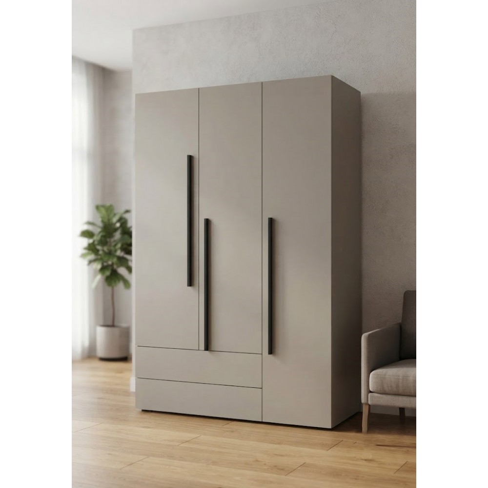 Ντουλάπα Lorin Τρίφυλλη-Χωρίς πατάρι 135x60x195