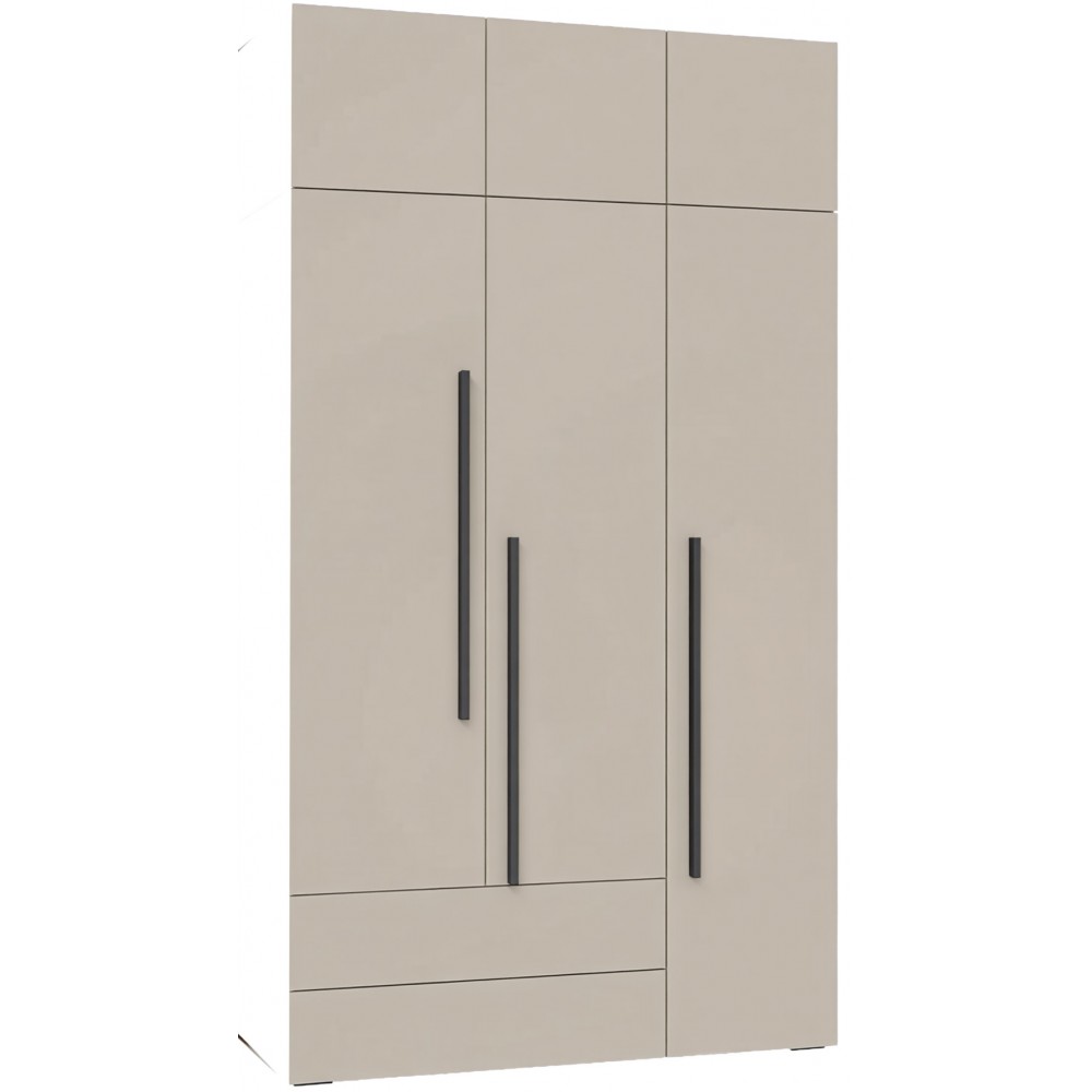 Ντουλάπα Lorin Τρίφυλλη-Με πατάρι 135x60x236