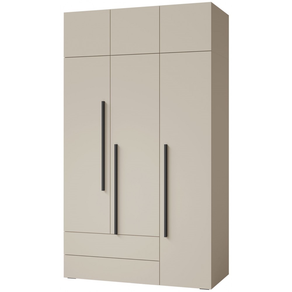 Ντουλάπα Lorin Τρίφυλλη-Με πατάρι 135x60x236