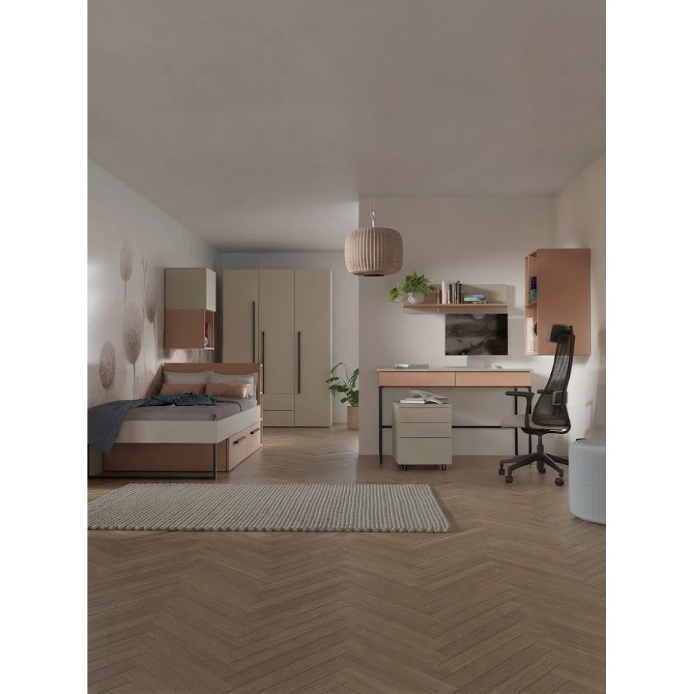 Παιδικό Κρεβάτι Lorin 11-Μπεζ – Κασμίρ 95x219x81