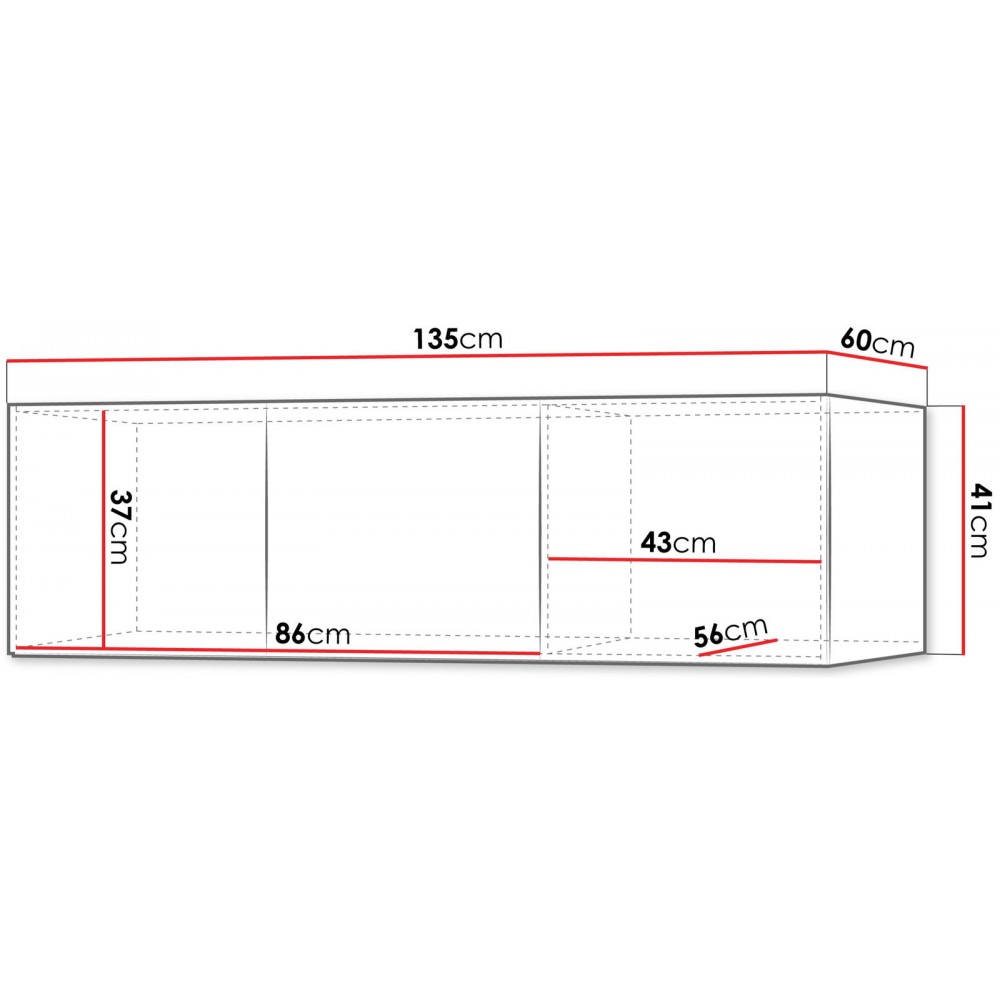 Επέκταση ντουλάπας Lorin Τρίφυλλη 135x60x41