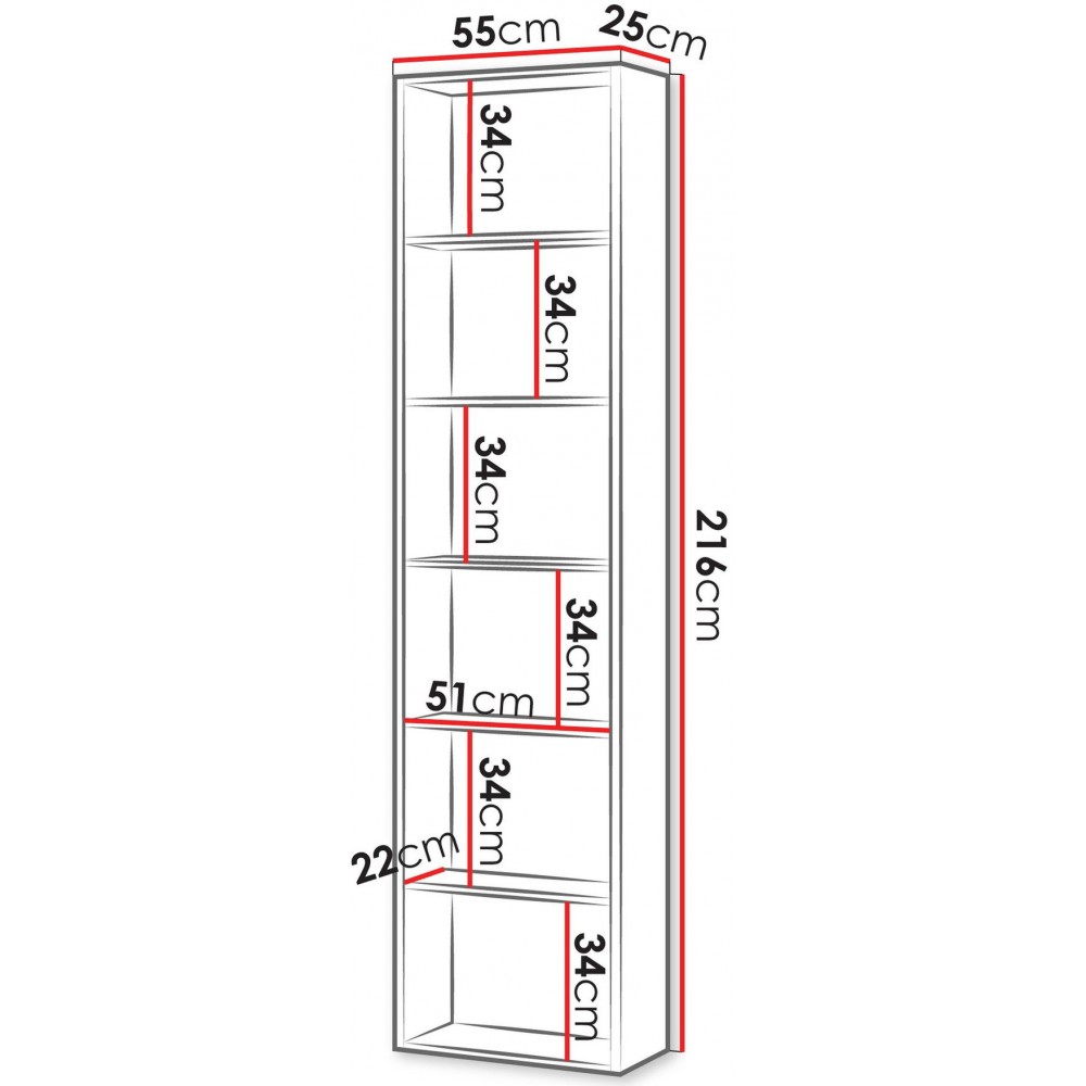 Βιβλιοθήκη Woow 05-Πράσινο – Μπεζ 55x25x216