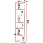 Βιβλιοθήκη Woow 05-Πράσινο – Μπεζ 55x25x216
