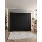 Ντουλάπα Andrew I 300 Εξάφυλλη-Μαύρο 300x52x202