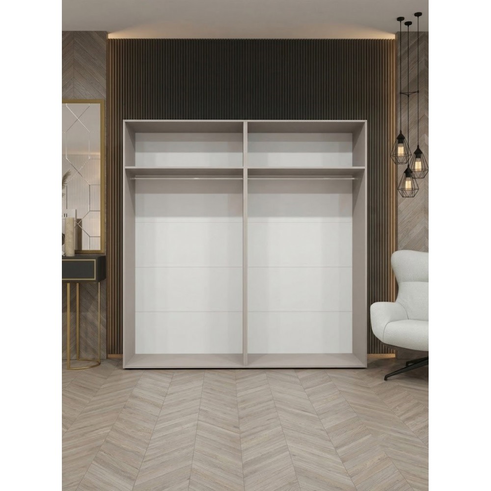 Ντουλάπα Andrew II 200 Τετράφυλλη-Λευκό 200x52x202