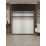 Ντουλάπα Andrew II 200 Τετράφυλλη-Μαύρο 200x52x202