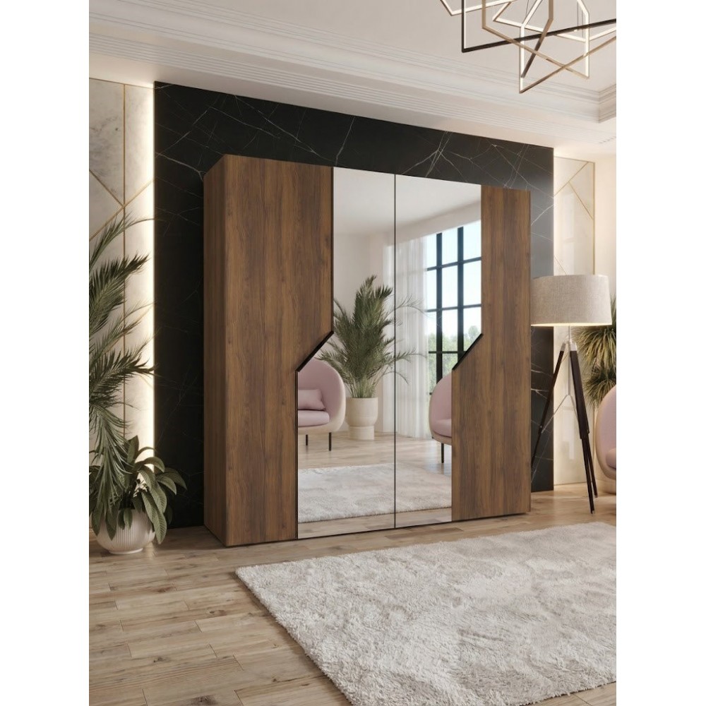 Ντουλάπα Andrew II 200 Τετράφυλλη-Βέγγε 200x52x202