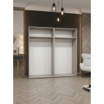 Ντουλάπα Andrew III 200 Τετράφυλλη-Μαύρο 200x52x202