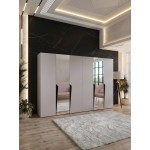 Ντουλάπα Piano Εξάφυλλη-Κασμίρ-Με καθρέπτη 300x52x202