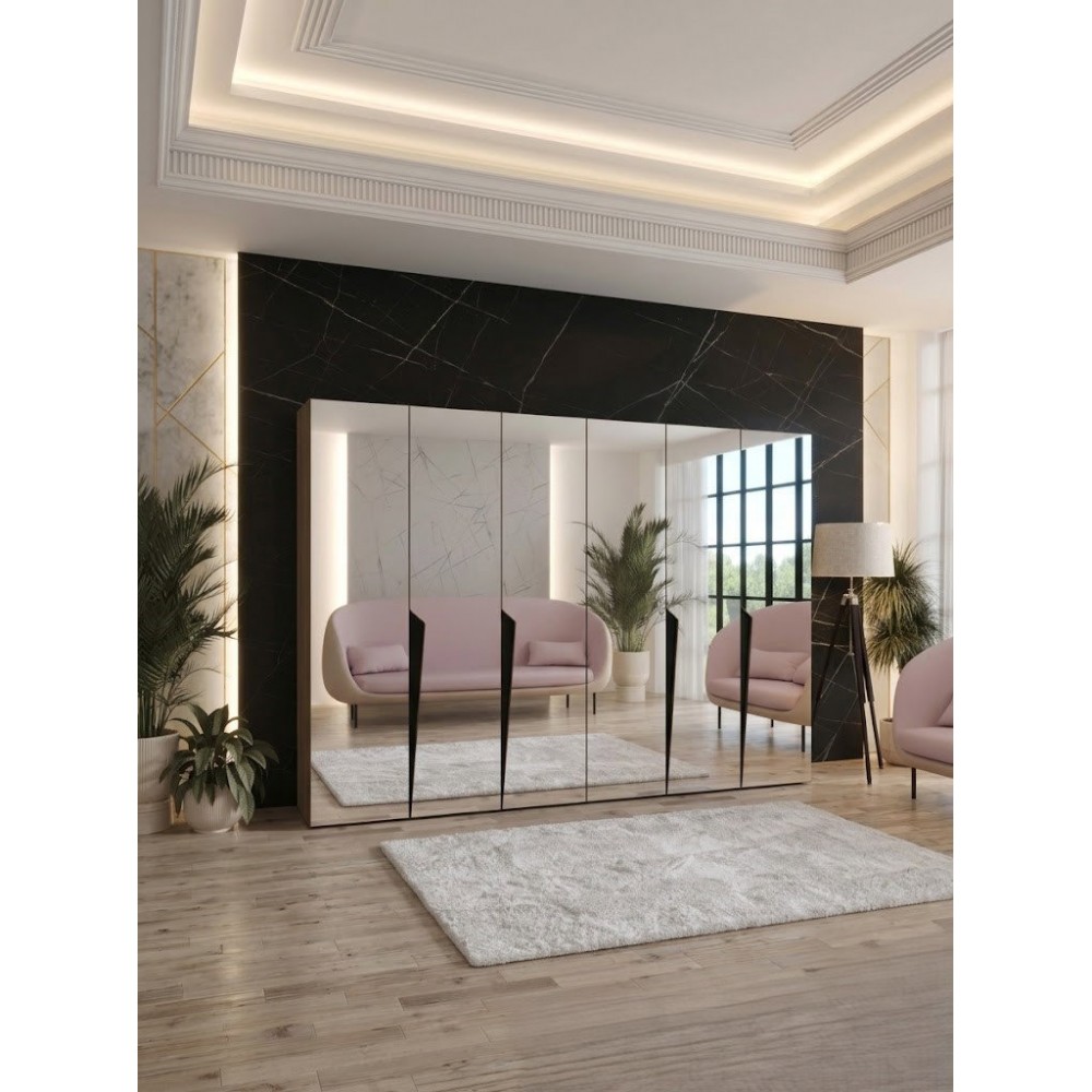 Ντουλάπα Piano III 300 Εξάφυλλη-Βέγγε 300x52x202