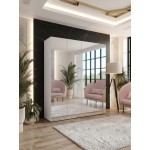 Ντουλάπα Sandi III 200 Τετράφυλλη-Λευκό 200x52x202