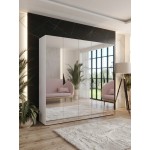 Ντουλάπα Sandi III 250 Πεντάφυλλη-Λευκό 250x52x202