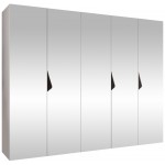 Ντουλάπα Sandi III 250 Πεντάφυλλη-Λευκό 250x52x202