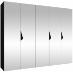 Ντουλάπα Sandi III 250 Πεντάφυλλη-Μαύρο 250x52x202