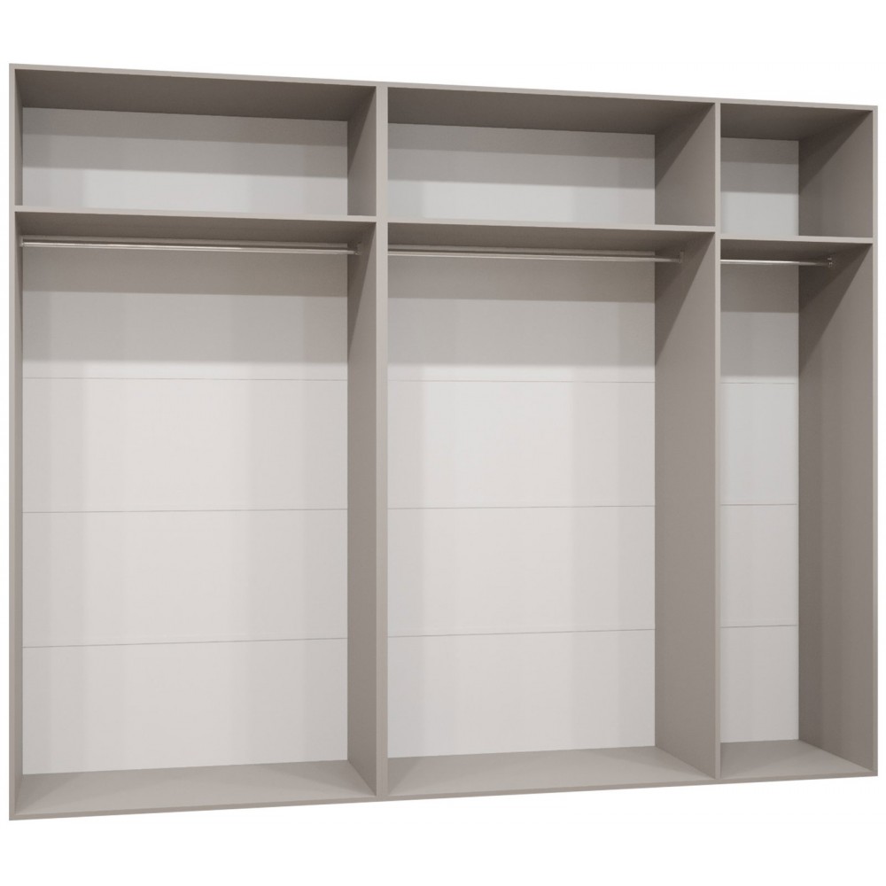 Ντουλάπα Sandi III 250 Πεντάφυλλη-Μαύρο 250x52x202