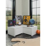 Γωνιακά Συρτάρια Young Users Next-Λευκό – Μαύρο 104.4x106.1x35.6