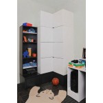 Γωνιακά Συρτάρια Young Users Next-Μαύρο 104.4x106.1x35.6