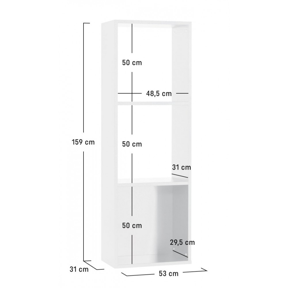 Ραφιέρα Young Users Next I-Λευκό 53x31x159