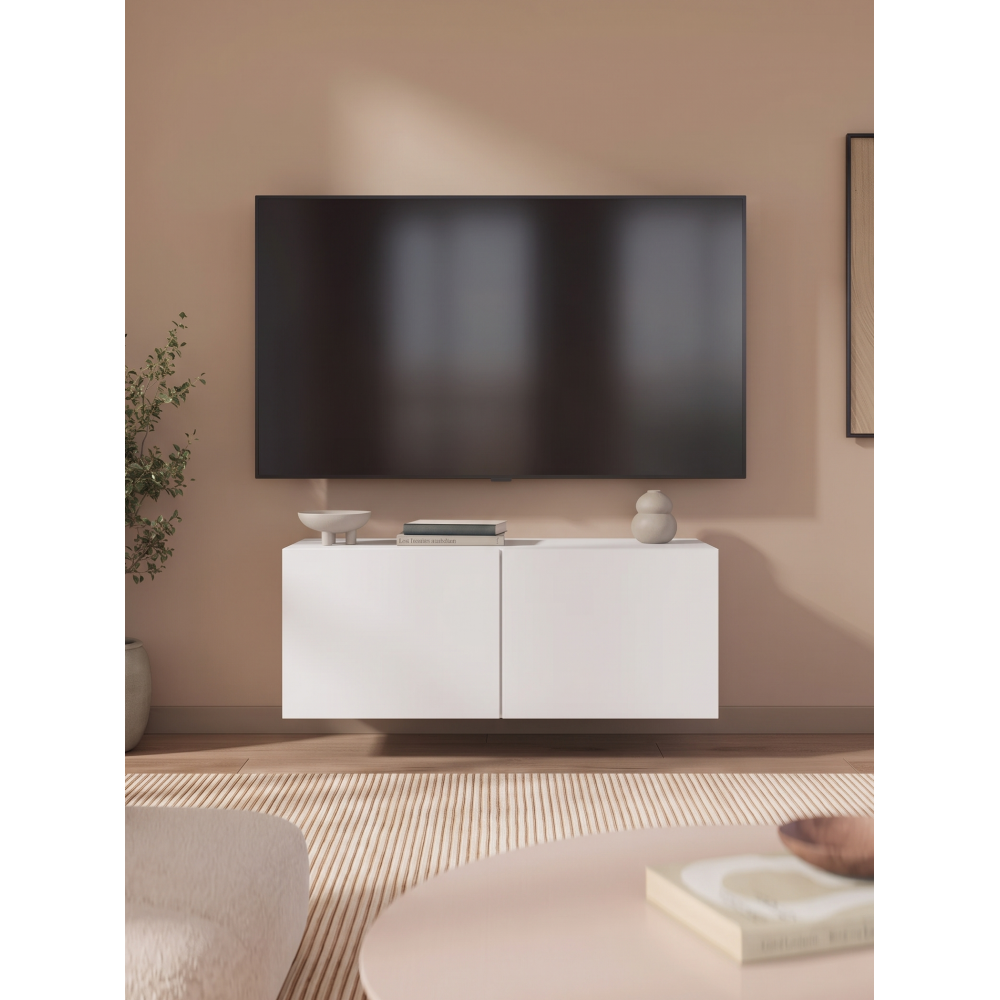 Έπιπλο Τηλεόρασης Ravion-Λευκό 100x40x41