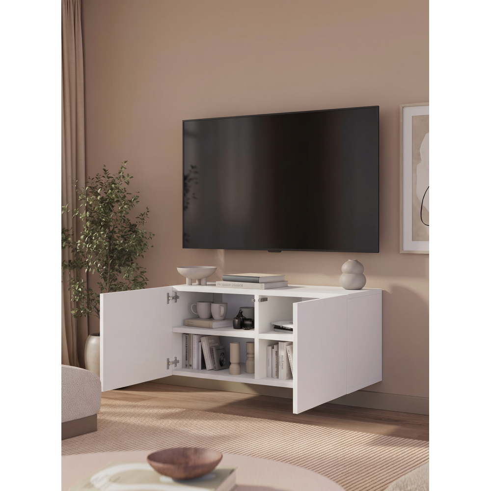Έπιπλο Τηλεόρασης Ravion-Λευκό 100x40x41