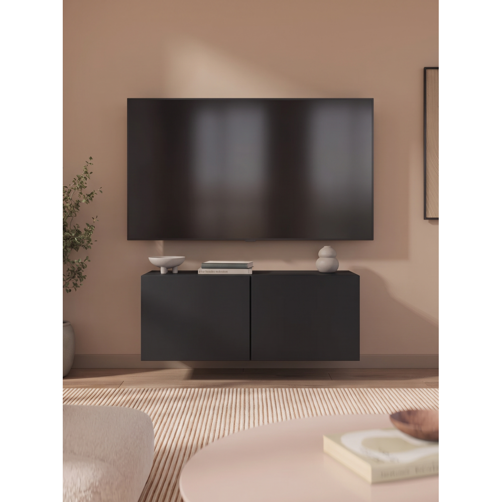 Έπιπλο Τηλεόρασης Ravion-Μαύρο 100x40x41