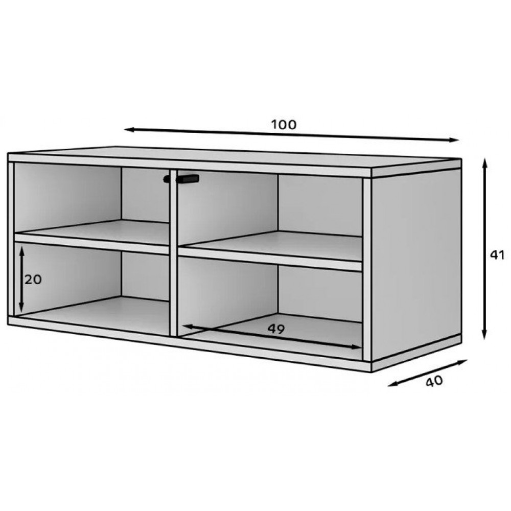 Έπιπλο Τηλεόρασης Ravion-Φυσικό 100x40x41