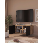 Έπιπλο Τηλεόρασης Ravion-Μαύρο - Φυσικό 100x40x41