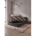 Επενδυμένο Κρεβάτι Celvora-Ανθρακί-160 x 200 213x171x78.5