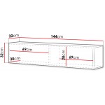 Έπιπλο Τηλεόρασης Govi 140-Καρυδί 144x32x32