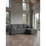 Γωνιακός Καναπές Zyra-Ανθρακί 232x143x85