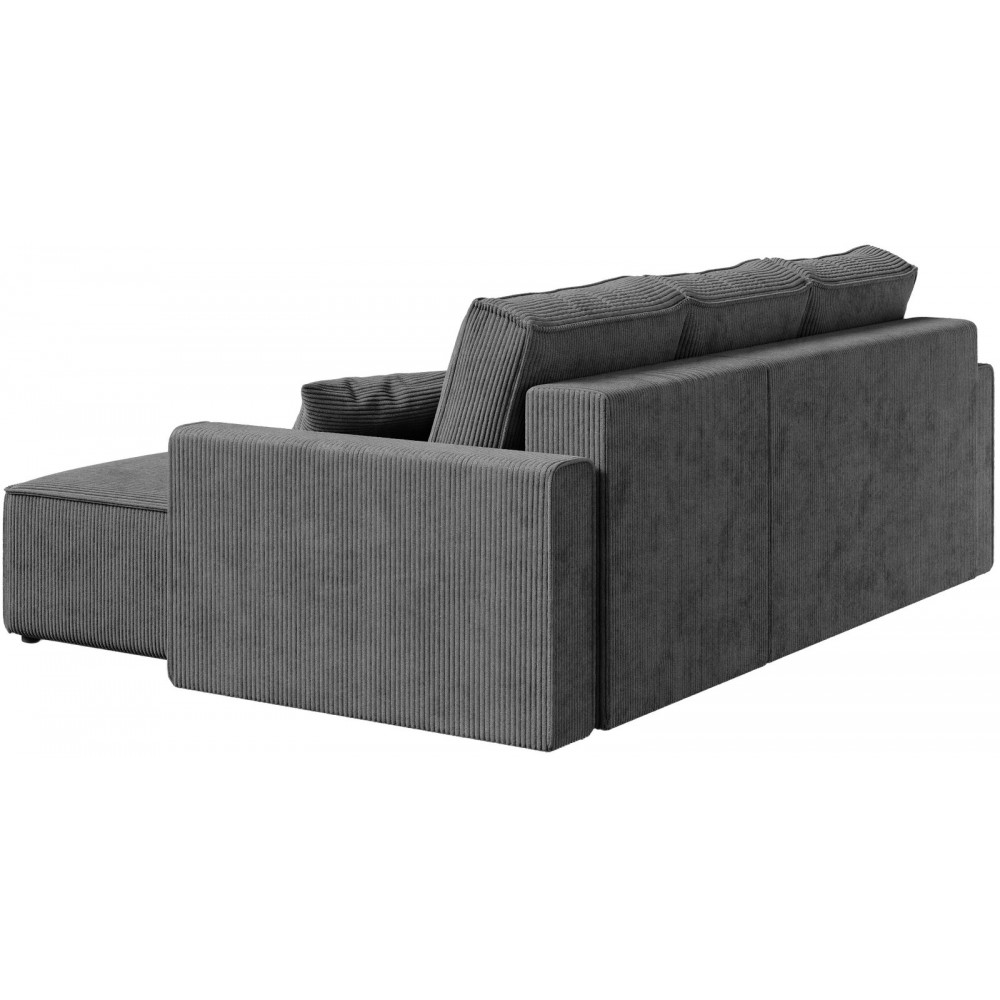 Γωνιακός Καναπές Zyra-Ανθρακί 232x143x85