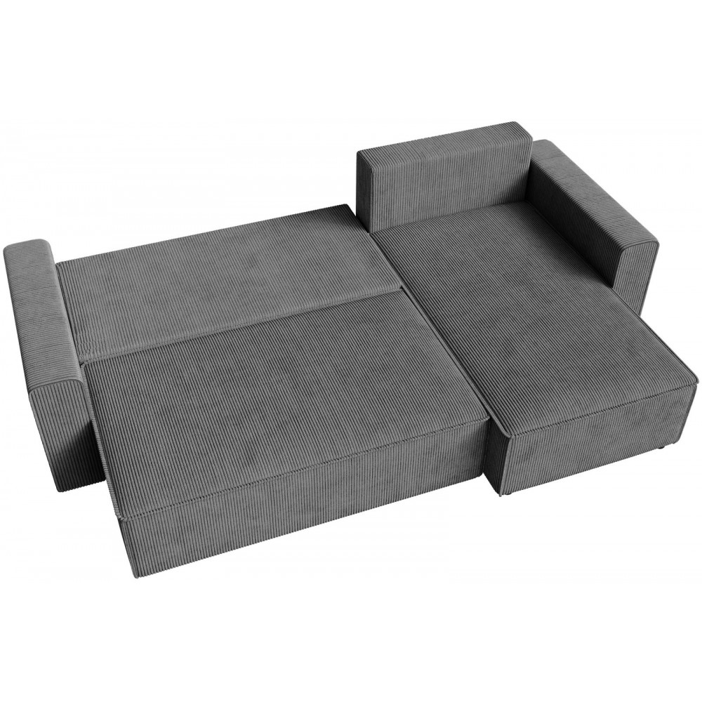 Γωνιακός Καναπές Zyra-Ανθρακί 232x143x85