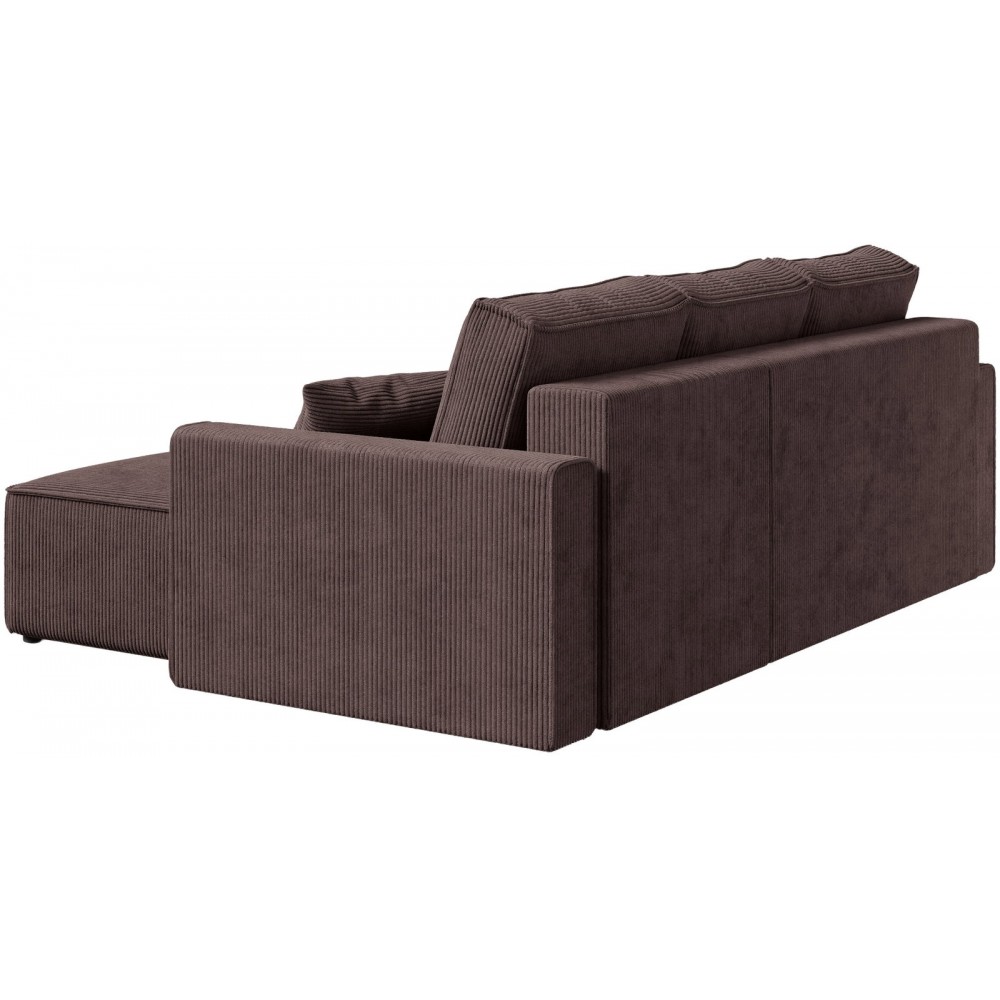 Γωνιακός Καναπές Zyra-Καφέ Σκούρο 232x143x85
