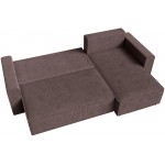 Γωνιακός Καναπές Zyra-Καφέ Σκούρο 232x143x85