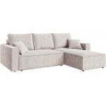 Γωνιακός Καναπές Zyra-Κρεμ 232x143x85