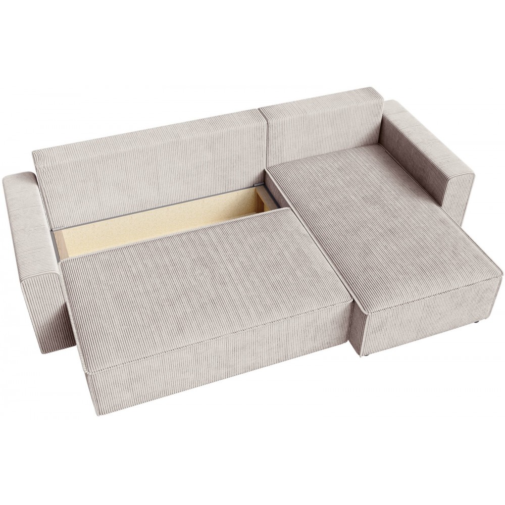 Γωνιακός Καναπές Zyra-Κρεμ 232x143x85