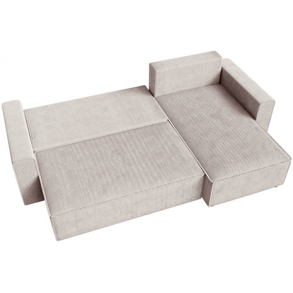 Γωνιακός Καναπές Zyra-Κρεμ 232x143x85