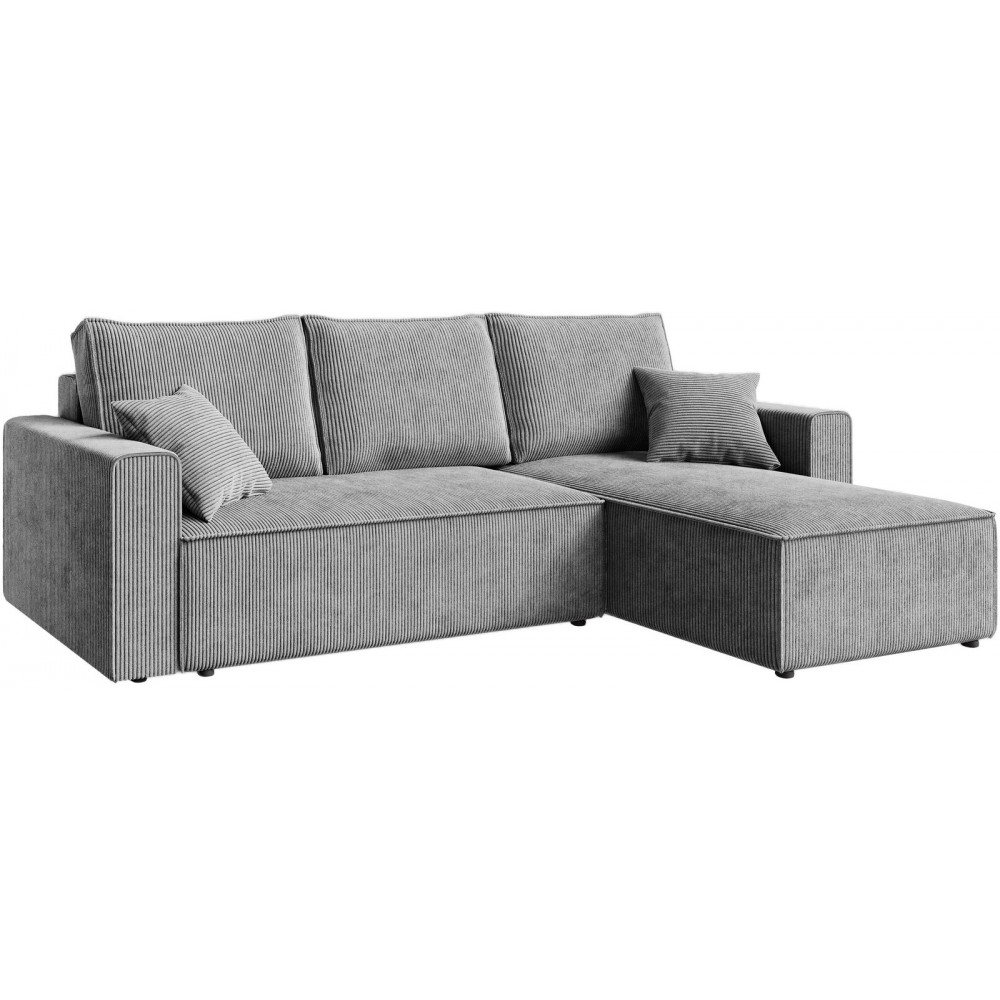Γωνιακός Καναπές Zyra-Σταχτί 232x143x85