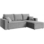 Γωνιακός Καναπές Zyra-Σταχτί 232x143x85