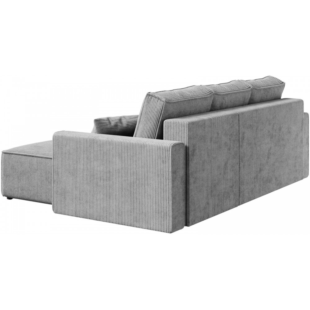 Γωνιακός Καναπές Zyra-Σταχτί 232x143x85