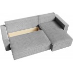 Γωνιακός Καναπές Zyra-Σταχτί 232x143x85